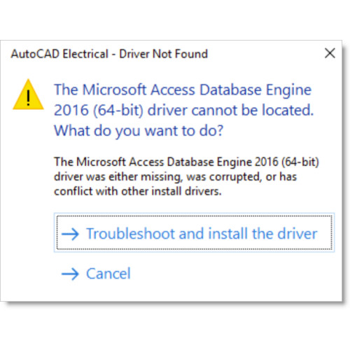 Не удается найти драйвер Microsoft Access Database Engine 2016 (64-разрядная версия)
