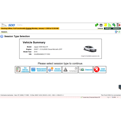Установка Jaguar Land Rover JLR SDD